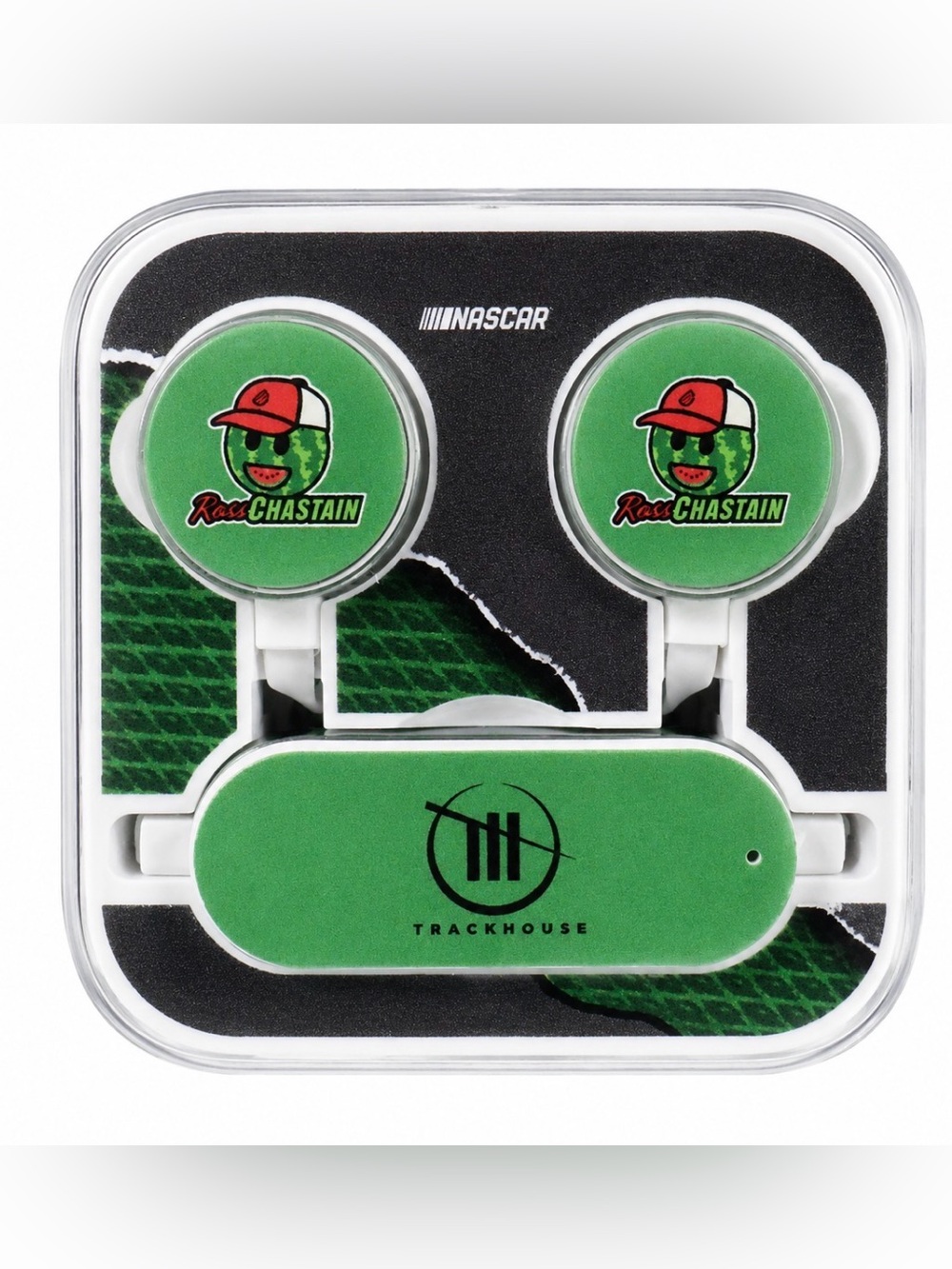 Trackhouse Racing NASCAR Ross Chastain Watermelon Wired Earbuds Headphones NEW